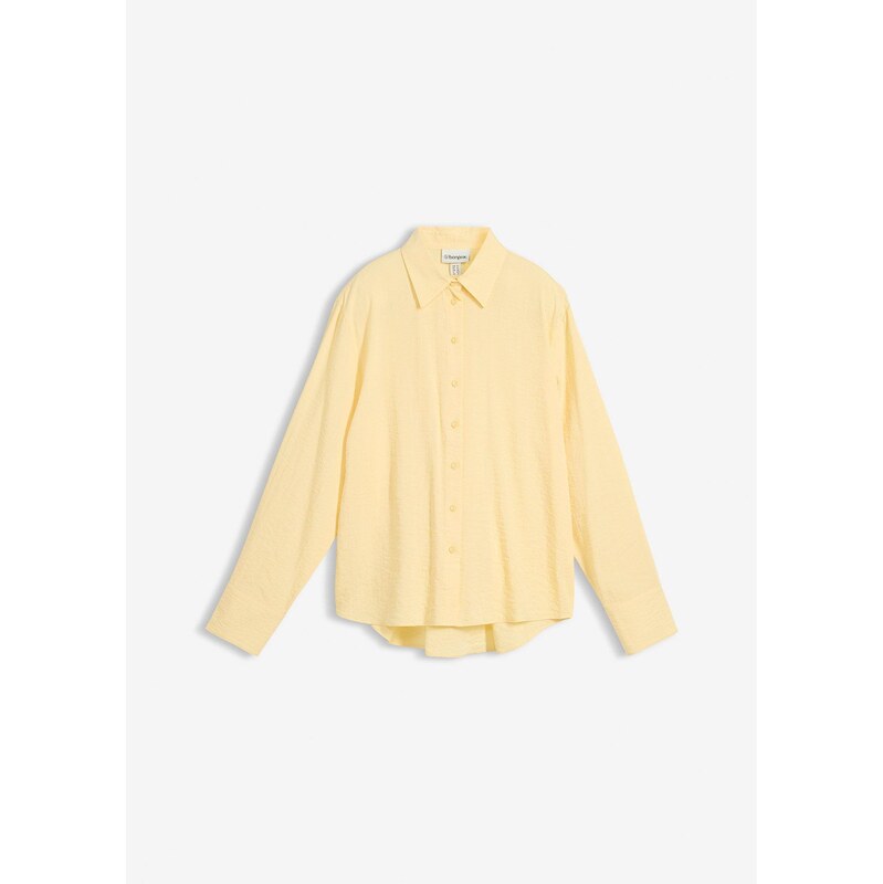bonprix Košeľová blúzka z viskózového mixu, farba žltá 67879689