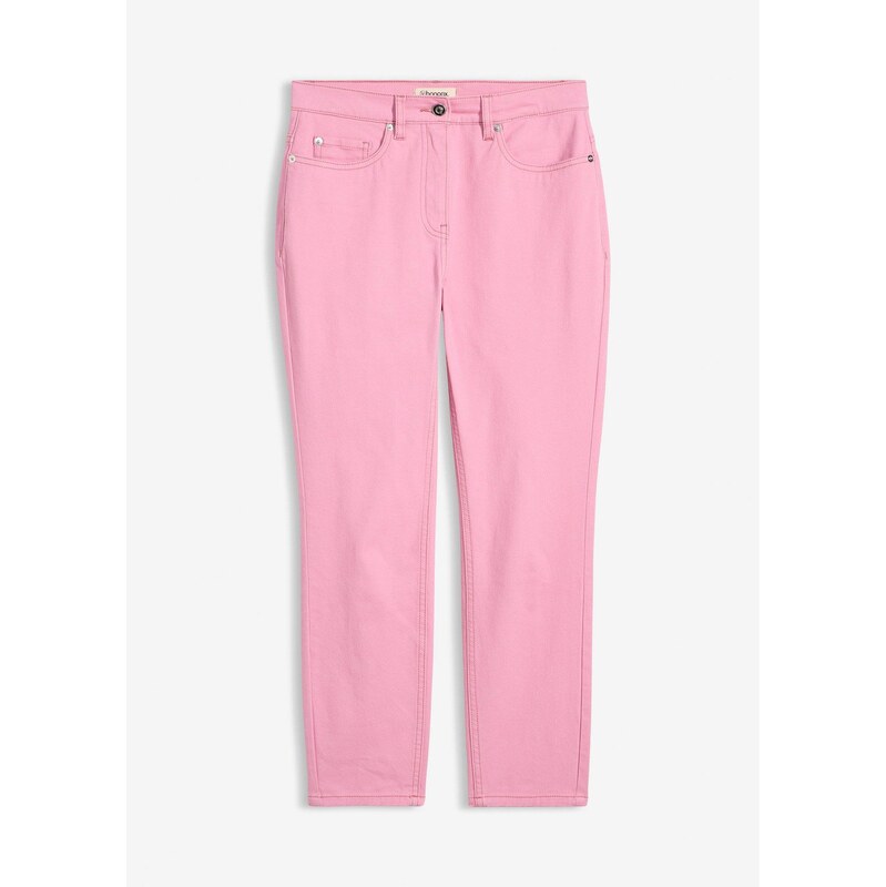 bonprix 7/8-ové nohavice High Waist, farba ružová 67879686
