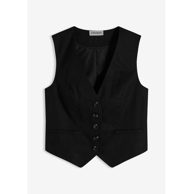 bonprix Vesta z padavého viskózového mixu, farba čierna 67879739