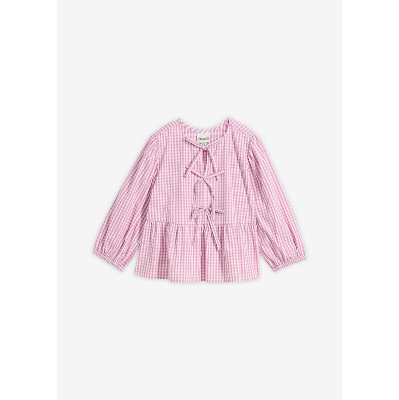 bonprix Blúzkové tričko s detailmi na zaviazanie, farba ružová 67879782