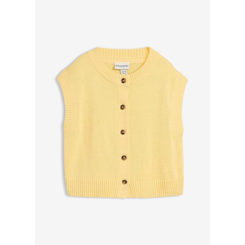 bonprix Pletená vesta, farba žltá 68364920
