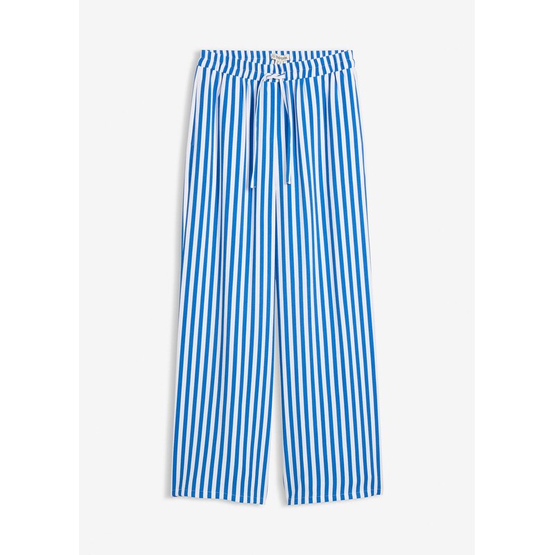 bonprix Nohavice Marlene z padavého viskózového mixu, farba modrá 68300144