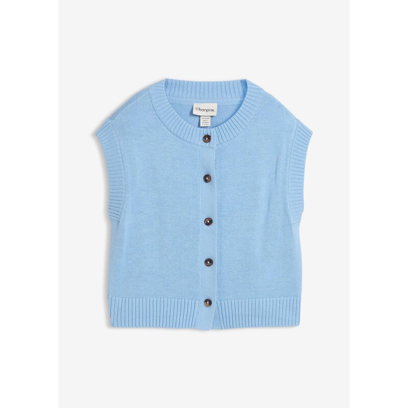 bonprix Pletená vesta, farba modrá 67879810