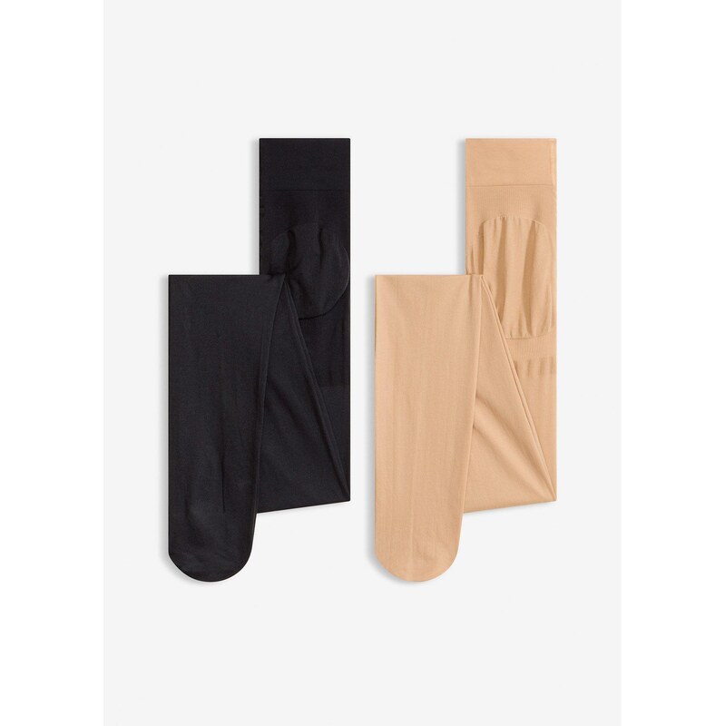 bonprix Jemné pančuchové nohavice 30den (2 ks), farba čierna 67879842