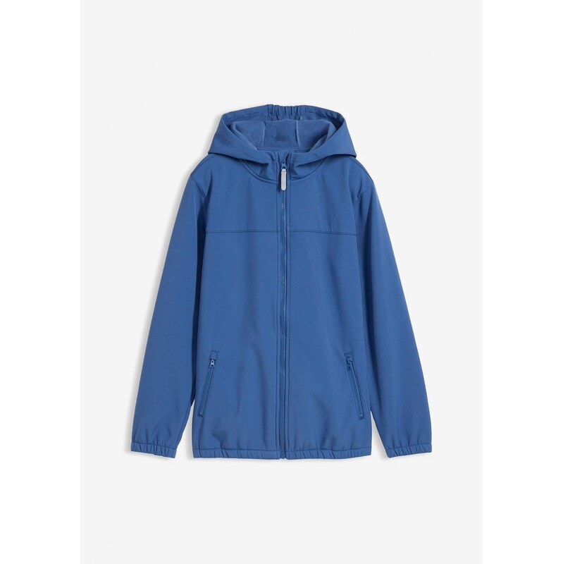 bonprix Softshellová bunda s kapucňou, nepremokavá, farba modrá 67879839