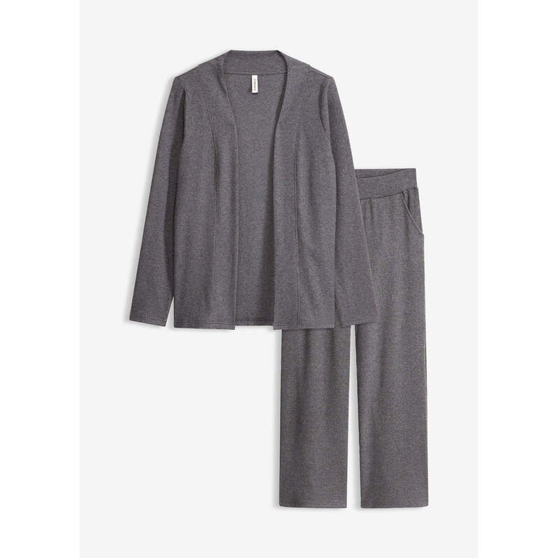 bonprix Domáce oblečenie, vrúbkované, farba šedá 67879843