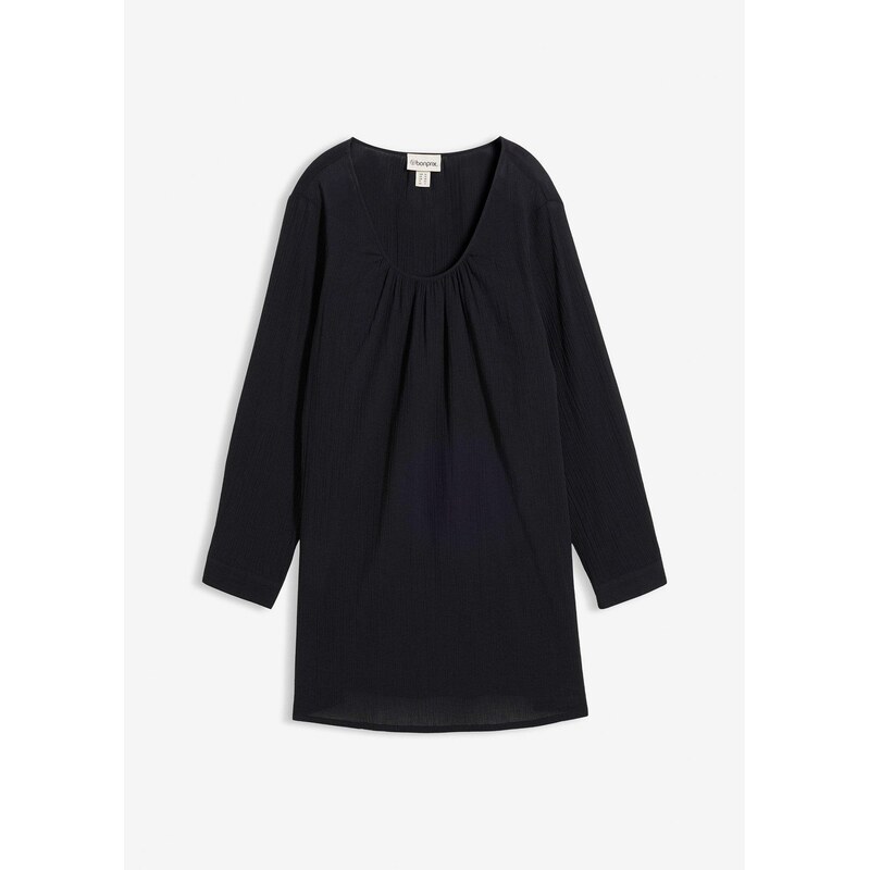 bonprix Dlhá tunika z bavlny, farba čierna 67879837