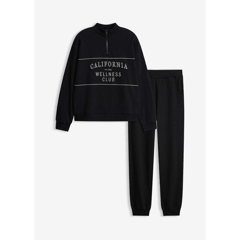 bonprix Domáce oblečenie z čistej bavlny, farba čierna 67879844