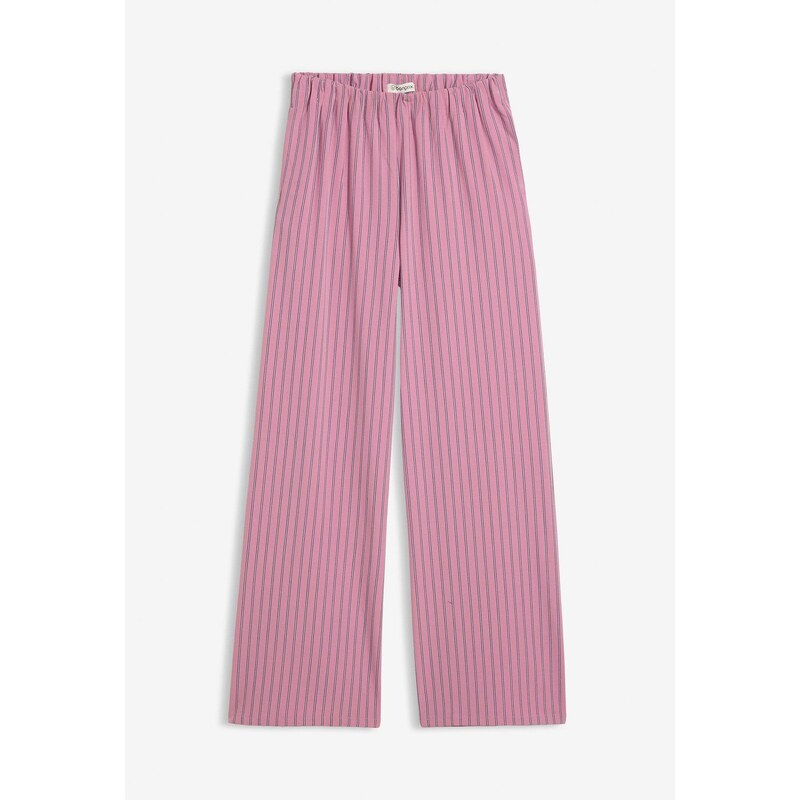 bonprix Nohavice bez zapínania z padavej kvality, farba ružová 67879867