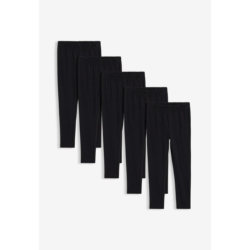 bonprix Legíny z elastického mixu bio-bavlny (5 ks v balení), farba 67879883