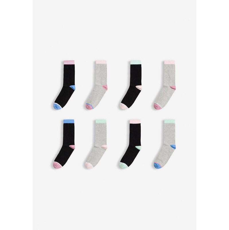 bonprix Ponožky s bio bavlnou (8 ks), farba čierna 67879896