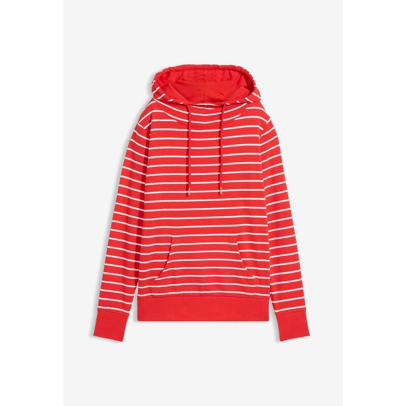 bonprix Mikina z bavlneného mixu, farba červená 67879975