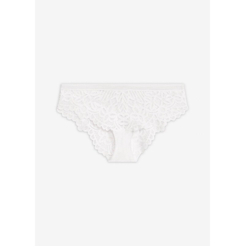 bonprix Bokové nohavičky z elegantnej čipky, farba biela 67880009