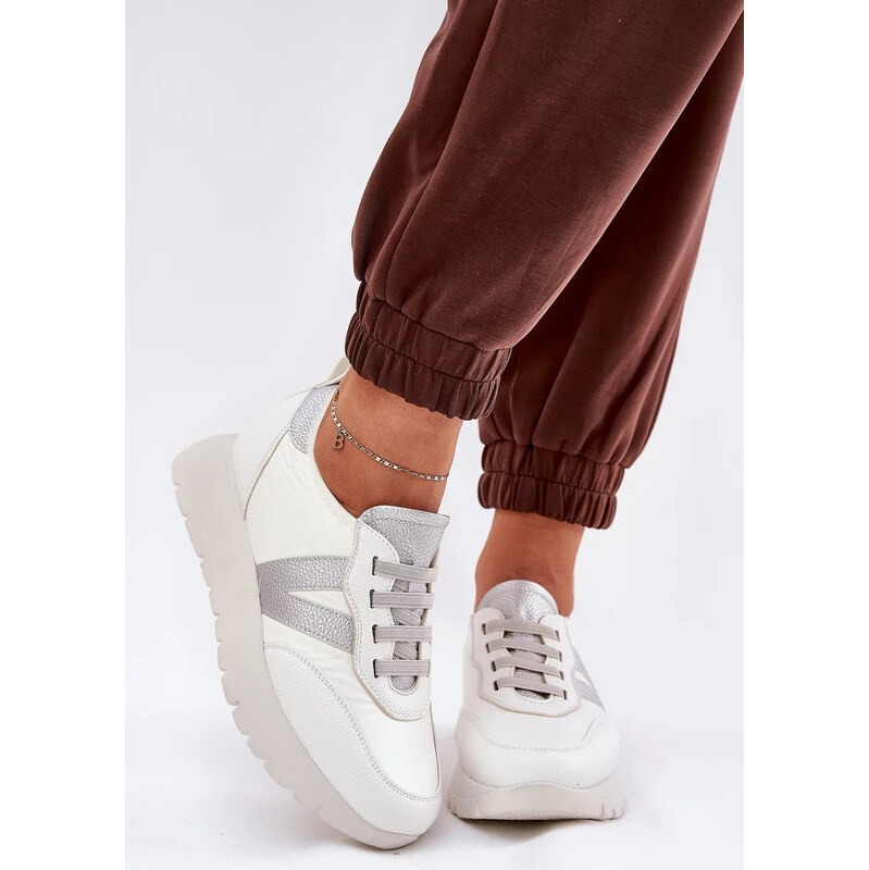 Kesi Biele dámske športové tenisky na platforme Vinceza 67883200