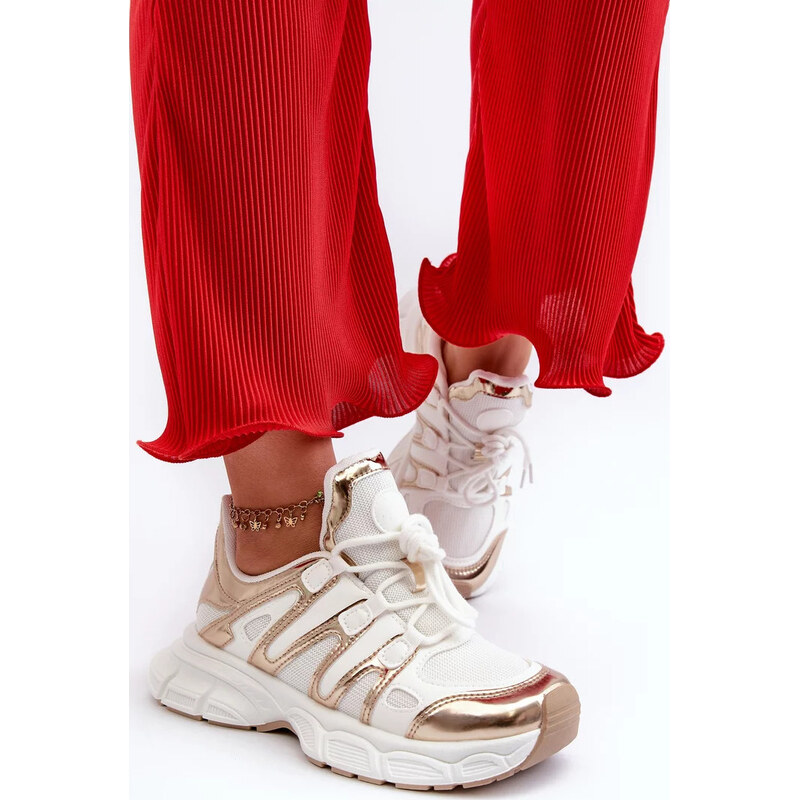 Kesi Bielo-zlaté dámske tenisky Ahmani 67883226