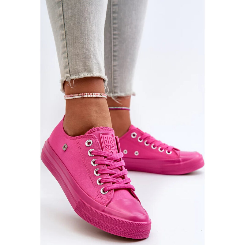 Fuchsiové klasické dámské tenisky Big Star 67883233