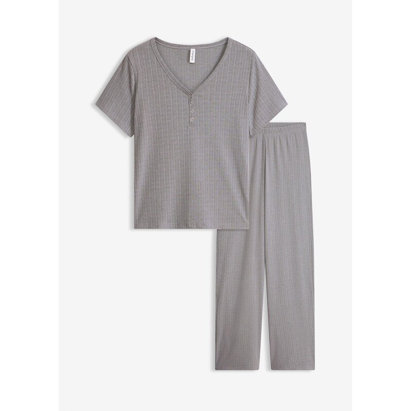 bonprix Domáce oblečenie s viskózou, farba šedá 67880429