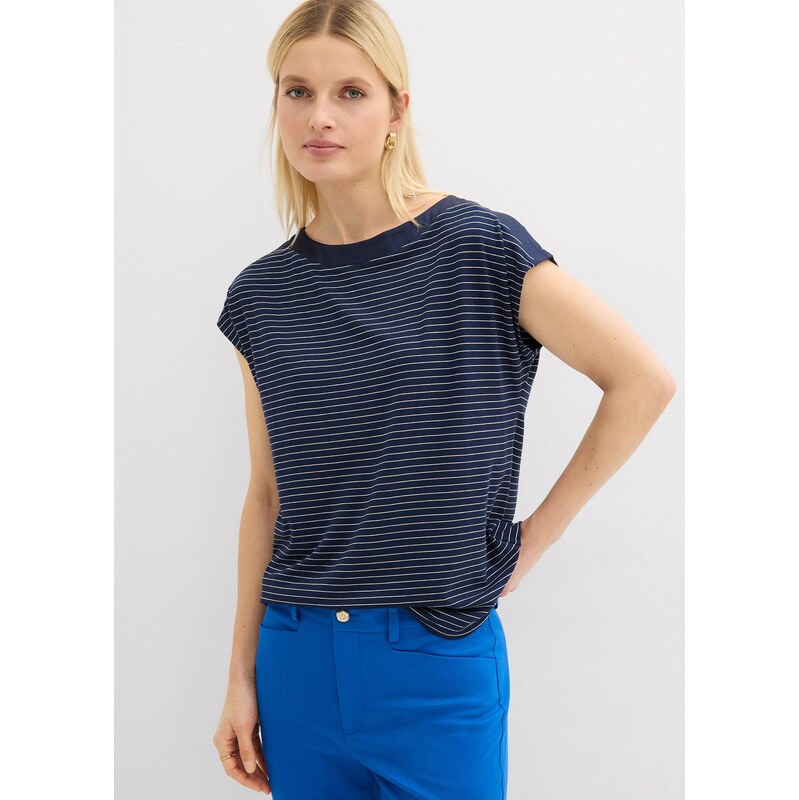 bonprix Tričko z padavej viskózy, farba modrá 67879667