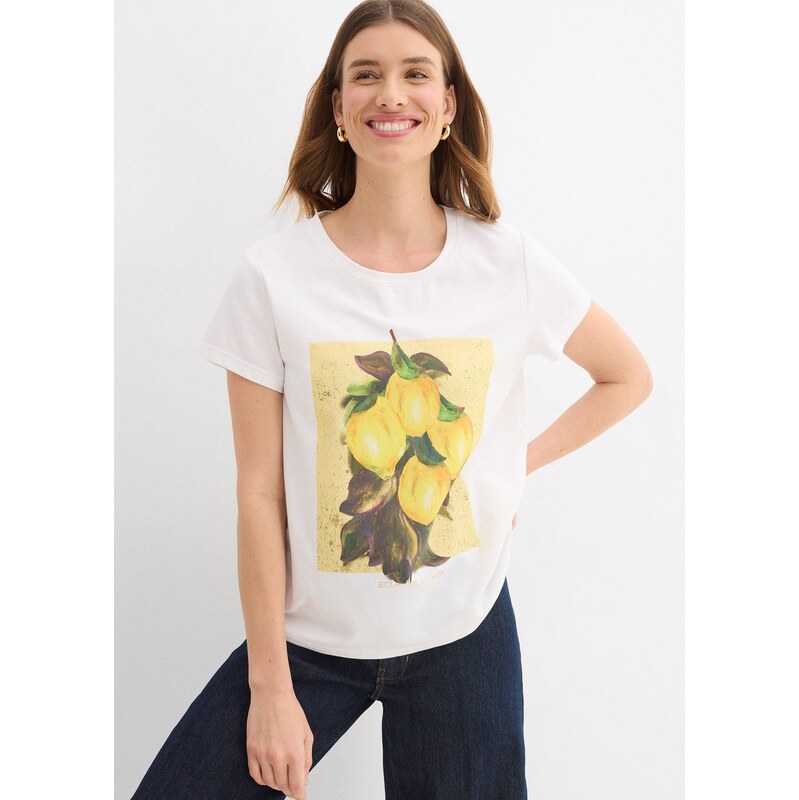 bonprix Tričko z elastického bavlneného mixu, farba biela 67879876