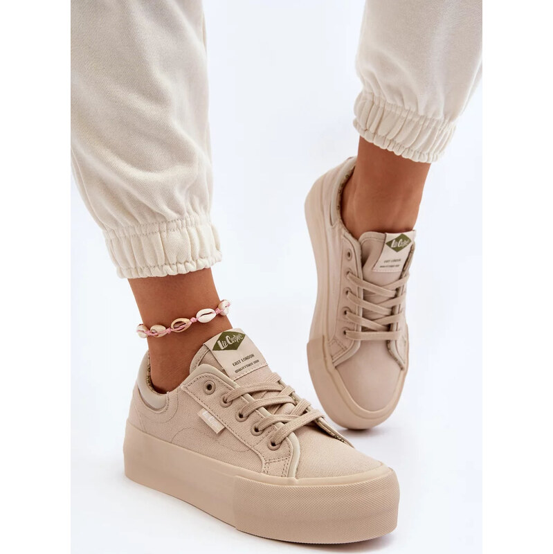 Kesi Béžové dámske tenisky na platforme Lee Cooper 67883214