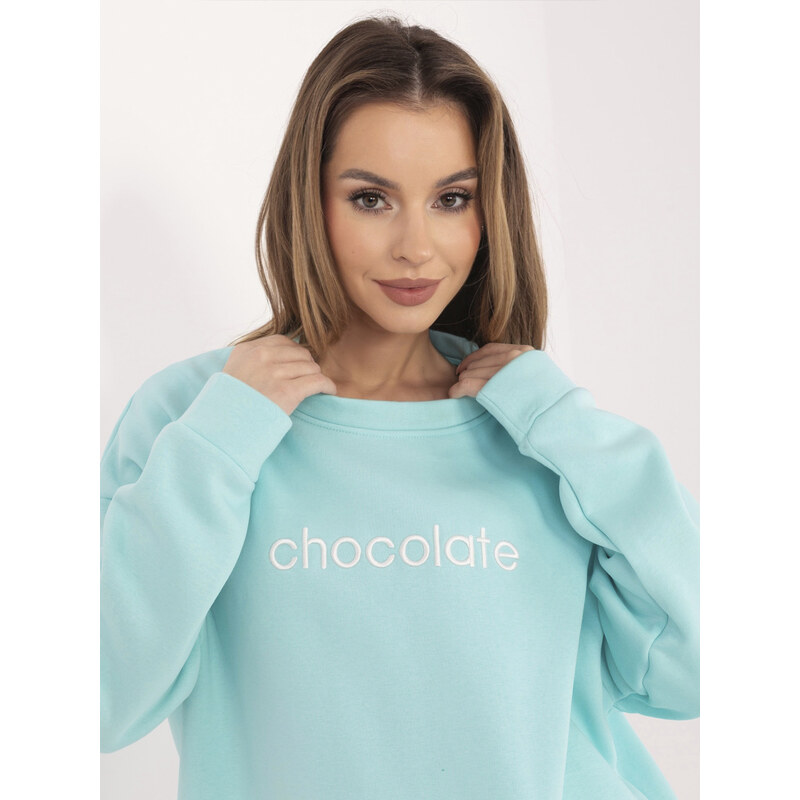 Mätová mikina RUE PARIS s nápisom 67883342