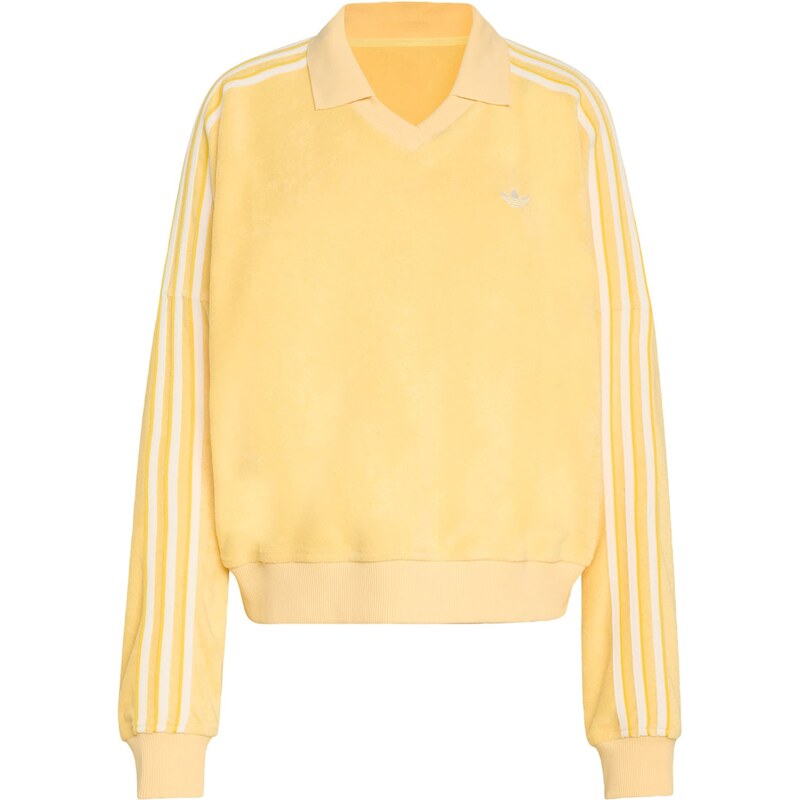 ADIDAS ORIGINALS Mikina TERRY TOWEL V NECK LONG SLEEVES Polo žltá / 67890248