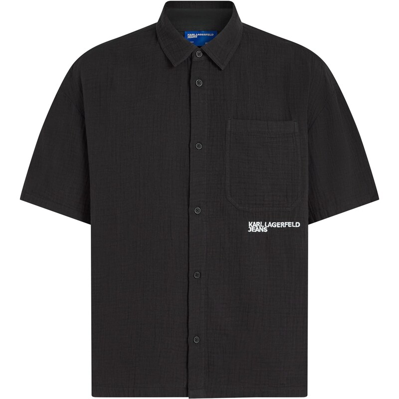 KARL LAGERFELD JEANS Košeľa čierna / biela 67890482