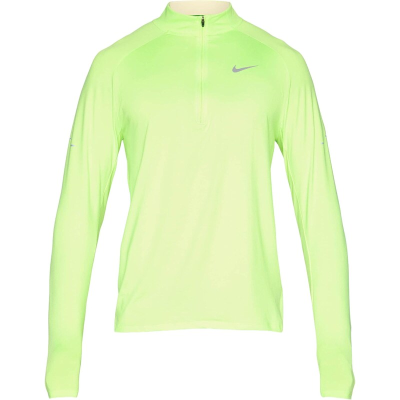 NIKE Funkčné tričko Stride neónovo zelená / strieborná 67890507