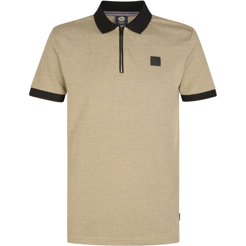 Petrol Industries Tričko svetlohnedá / čierna 67890619