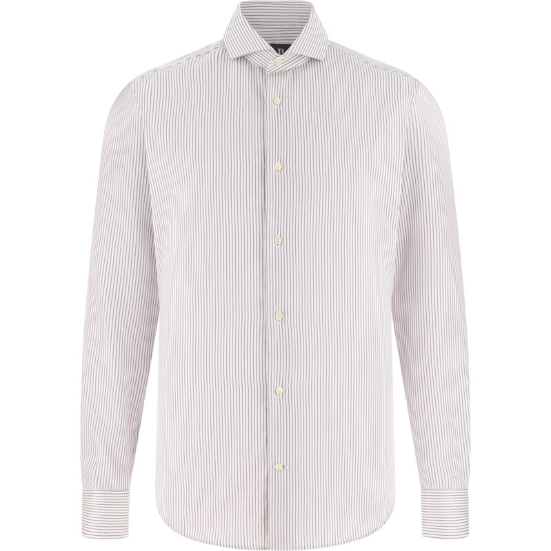 Boggi Milano Košeľa hnedá / biela 67890665