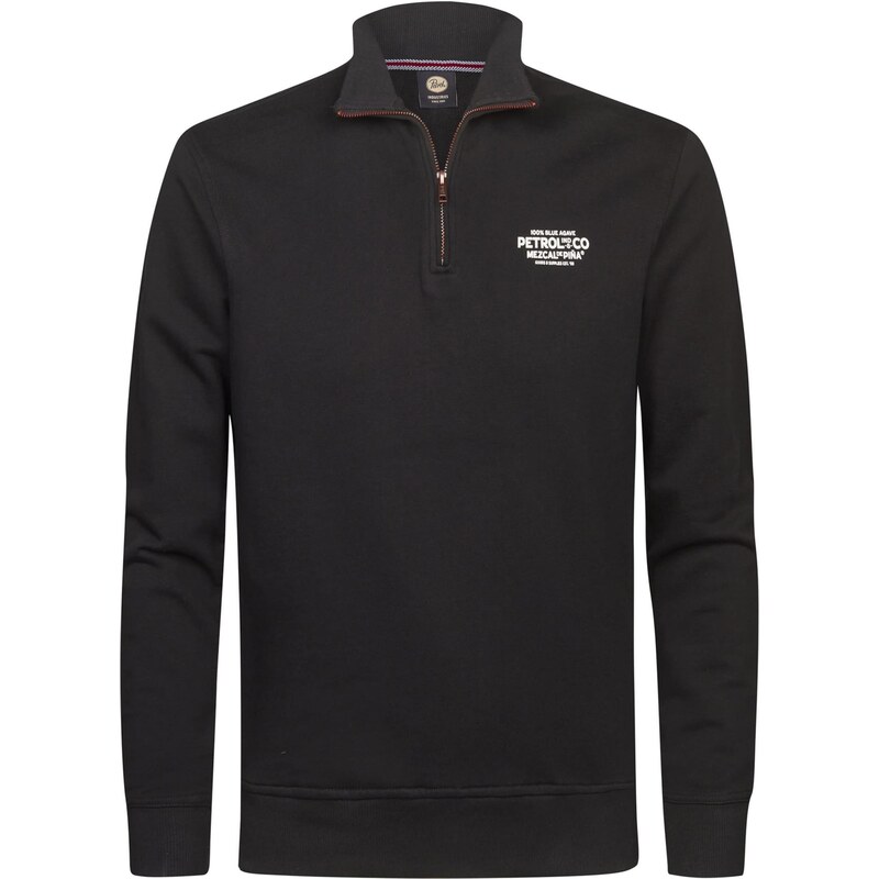 Petrol Industries Mikina čierna / biela 67890687