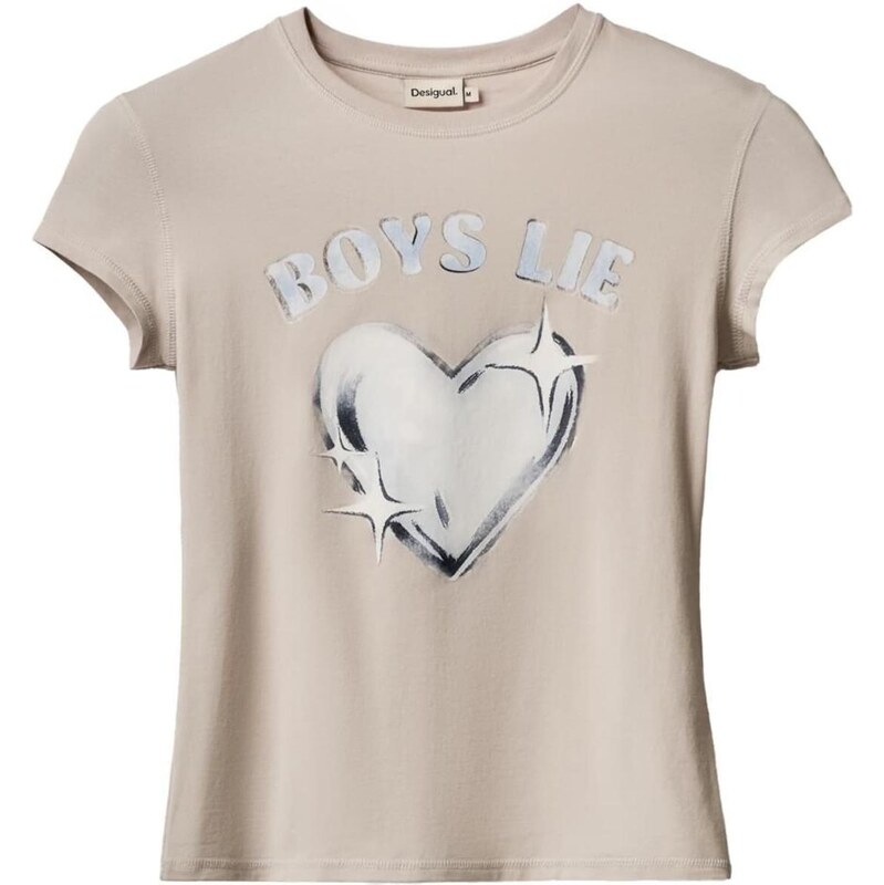 Desigual Tričko béžová / námornícka modrá / pastelovo modrá 67890726