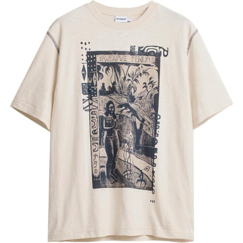 Desigual Tričko sivá / antracitová / šedobiela 67890722