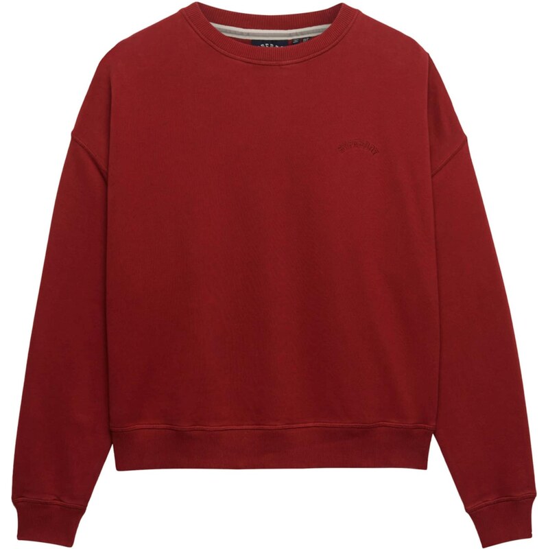 Superdry & Co Mikina ESSENTIAL tmavočervená 67890741