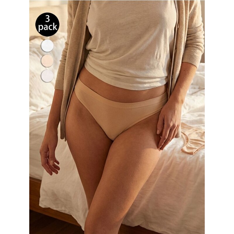 Sinsay - Súprava 3 brazílskych nohavičiek - viacfarebná 67885914