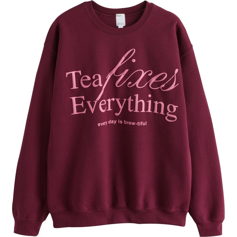 Next Mikina pitaya / vínovo červená 67890760