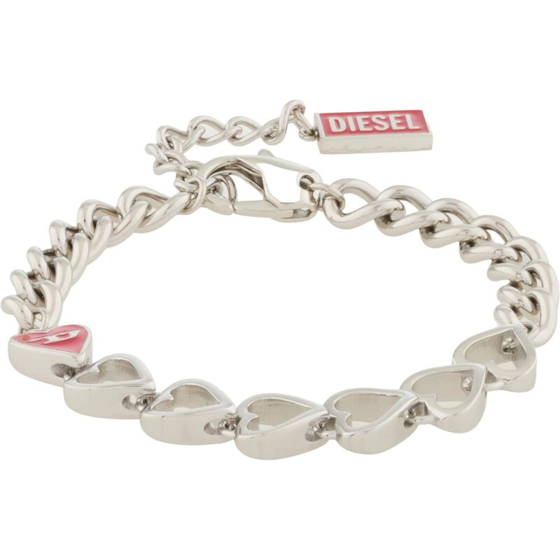 DIESEL Náramok HEART strieborná 67890788