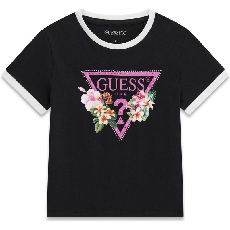 GUESS Tričko nefritová / svetloružová / čierna / šedobiela 67890813