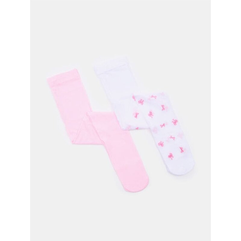 Sinsay - Súprava 2 pančúch - biela 67896169