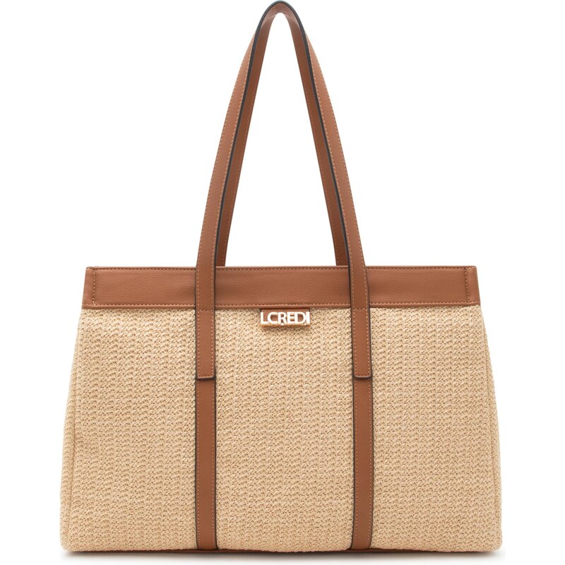 L.CREDI Shopper Rosalie béžová / koňaková 67890843