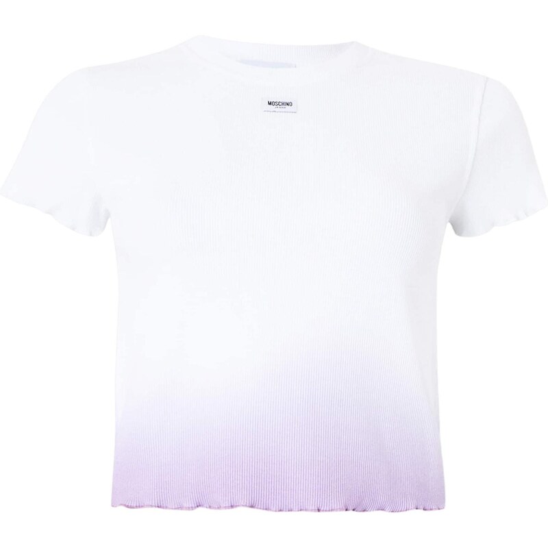 Moschino Jeans Tričko fialová / biela 67890845