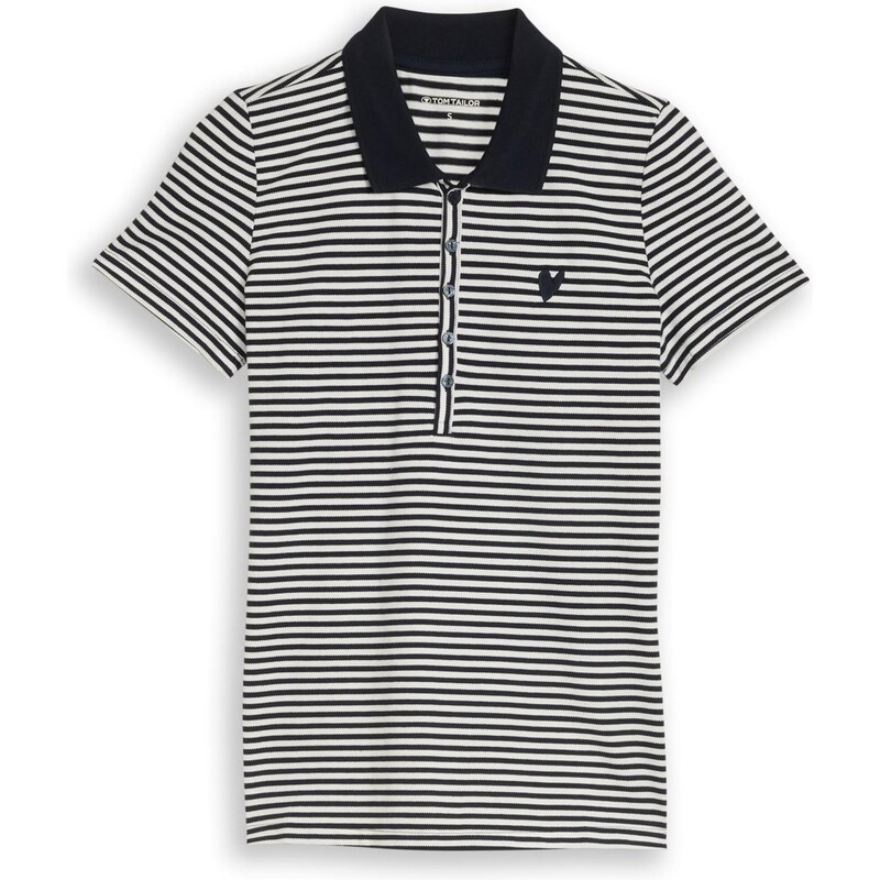 TOM TAILOR Tričko tmavomodrá / biela 67890857