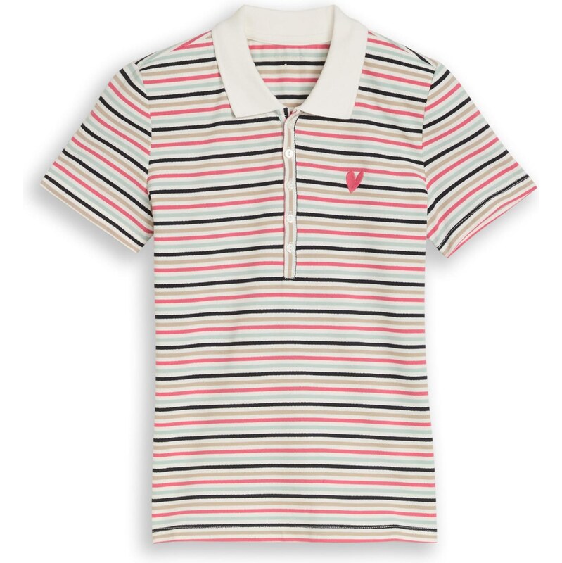 TOM TAILOR Tričko svetlohnedá / koralová / čierna / prírodná biela 67890858