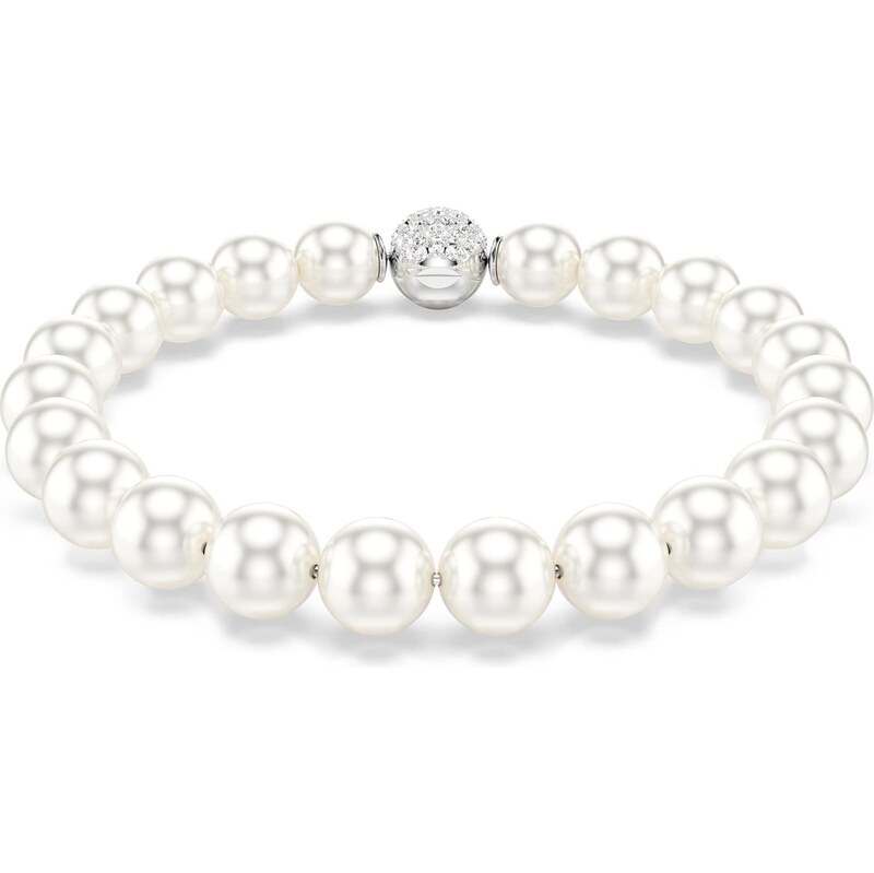Swarovski Náramok Matrix strieborná / perlovo biela 67890871