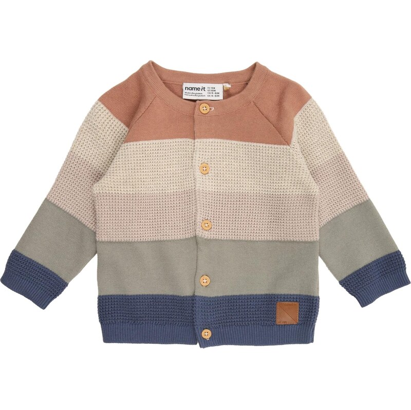NAME IT Kardigán NBMDIMITRI svetlobéžová / indigo / koňaková / olivová 67890980
