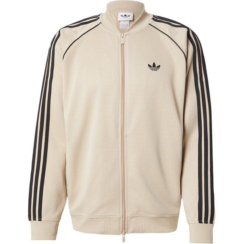 ADIDAS ORIGINALS Tepláková bunda Adicolor Classic sivobéžová / čierna 67891044