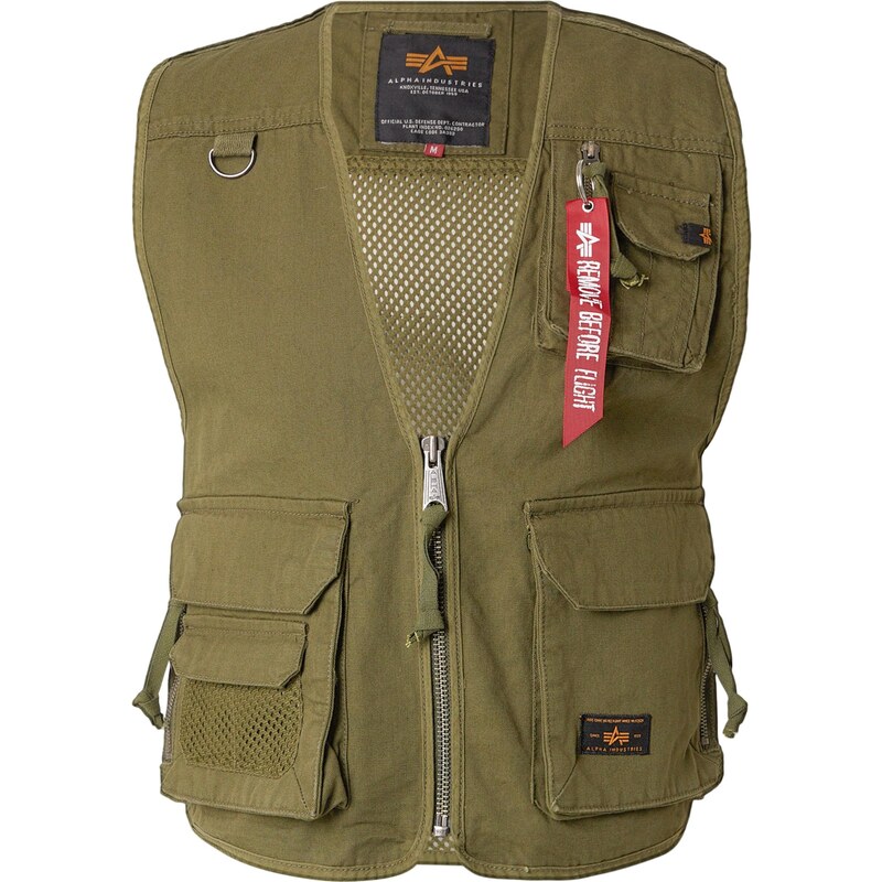 ALPHA INDUSTRIES Športová vesta Utility olivová 67891105