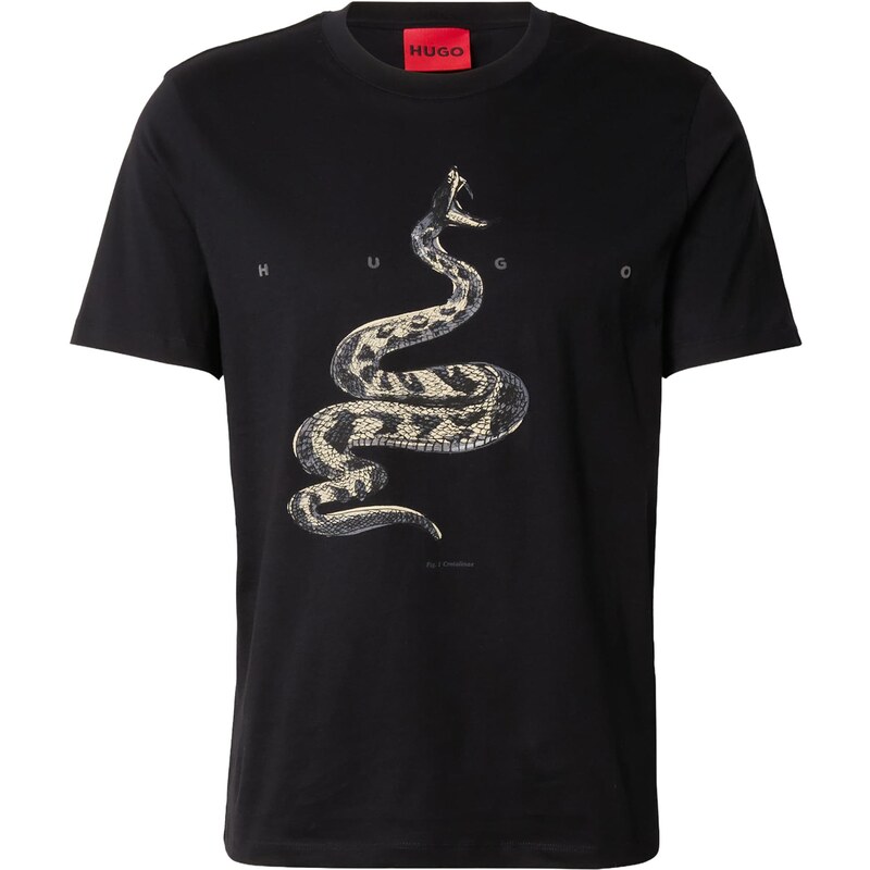 HUGO Tričko Discorb tmavosivá / svetlozelená / čierna 67891177