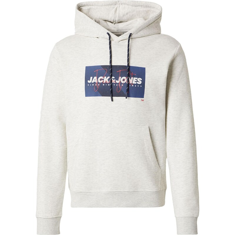 JACK & JONES Mikina JJCOLE námornícka modrá / malinová / biela 67891189