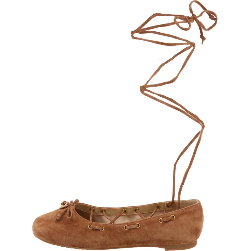 MICHAEL Michael Kors Baleríny s ramienkom SHAE hnedá 67891186